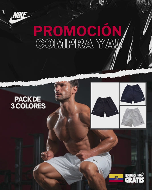 PÁCK DE 3 SHORT NIKE - 3 COLORES